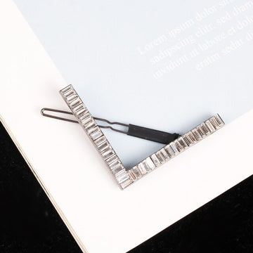 6.8cm Luxury Crystal Hair Jewelry for Women Cubic Zircon Metal Hairpins Wedding Ornament Hair Clips Geometric Hair Accessories daiiibabyyy